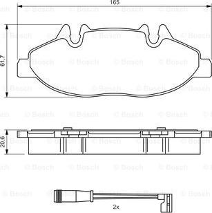 BOSCH 0 986 494 081 - Тормозные колодки, дисковые, комплект avtokuzovplus.com.ua