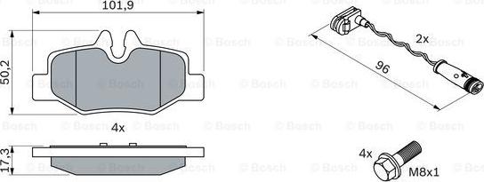 BOSCH 0 986 494 082 - Тормозные колодки, дисковые, комплект avtokuzovplus.com.ua