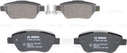 BOSCH 0 986 494 092 - Колодка гальм. диск. OPEL CORSA передн. вир-во Bosch autocars.com.ua