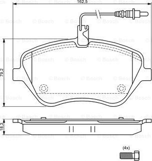 BOSCH 0 986 494 098 - ГАЛЬМІВНІ КОЛОДКИ autocars.com.ua