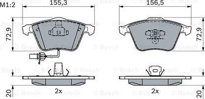 BOSCH 0 986 494 104 - ГАЛЬМІВНІ КОЛОДКИ autocars.com.ua