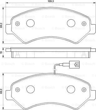 BOSCH 0 986 494 109 - Гальмівні колодки, дискові гальма autocars.com.ua