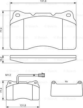 BOSCH 0 986 494 131 - Тормозные колодки, дисковые, комплект autodnr.net