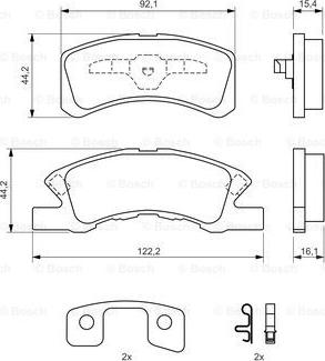 BOSCH 0 986 494 134 - Тормозные колодки, дисковые, комплект avtokuzovplus.com.ua