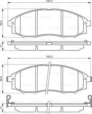 BOSCH 0 986 494 152 - Тормозные колодки, дисковые, комплект avtokuzovplus.com.ua