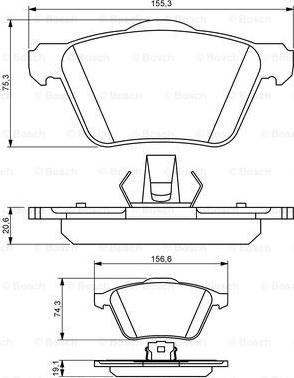 BOSCH 0 986 494 159 - Тормозные колодки, дисковые, комплект avtokuzovplus.com.ua