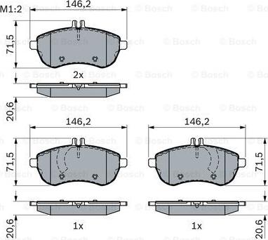 BOSCH 0 986 494 161 - Тормозные колодки, дисковые, комплект avtokuzovplus.com.ua