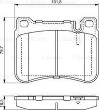 BOSCH 0 986 494 166 - Тормозные колодки, дисковые, комплект avtokuzovplus.com.ua