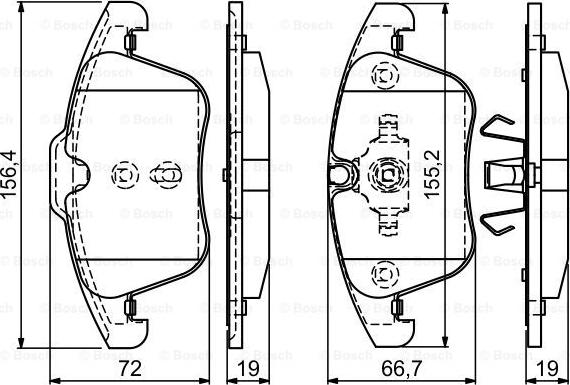 BOSCH 0 986 494 169 - Гальмівні колодки, дискові гальма autocars.com.ua