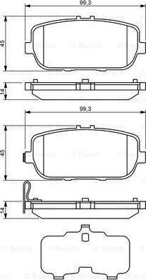 BOSCH 0 986 494 190 - Гальмівні колодки, дискові гальма autocars.com.ua