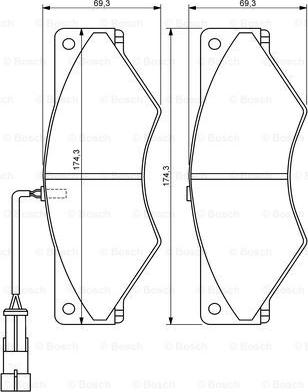 BOSCH 0 986 494 193 - Тормозные колодки, дисковые, комплект avtokuzovplus.com.ua