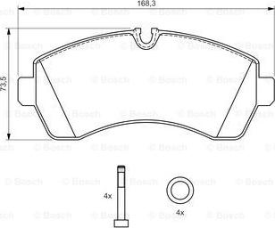 BOSCH 0 986 494 194 - ГАЛЬМІВНІ КОЛОДКИ autocars.com.ua