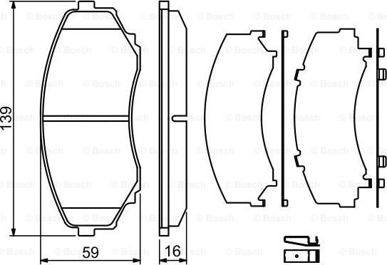 BOSCH 0 986 494 204 - Гальмівні колодки, дискові гальма autocars.com.ua