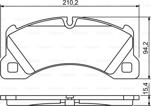 BOSCH 0 986 494 206 - Гальмівні колодки дискові VW Touareg 06-10 autocars.com.ua