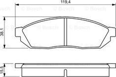 BOSCH 0 986 494 208 - Тормозные колодки, дисковые, комплект autodnr.net