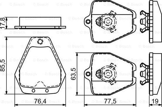 BOSCH 0 986 494 215 - Гальмівні колодки, дискові гальма autocars.com.ua