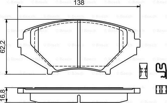 BOSCH 0 986 494 220 - Тормозные колодки, дисковые, комплект avtokuzovplus.com.ua