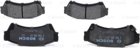 BOSCH 0 986 494 221 - Тормозные колодки, дисковые, комплект autodnr.net