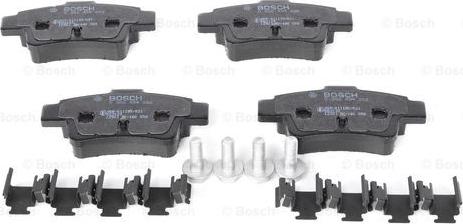 BOSCH 0 986 494 222 - Тормозные колодки, дисковые, комплект avtokuzovplus.com.ua