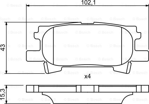 BOSCH 0 986 494 224 - Гальмівні колодки, дискові гальма autocars.com.ua