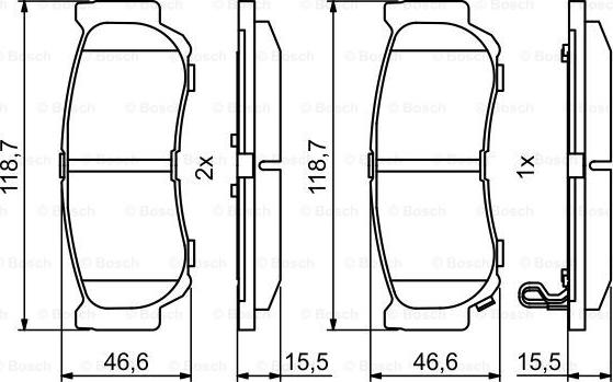 BOSCH 0 986 494 230 - Гальмівні колодки, дискові гальма autocars.com.ua