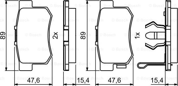 BOSCH 0 986 494 233 - Тормозные колодки, дисковые, комплект autodnr.net