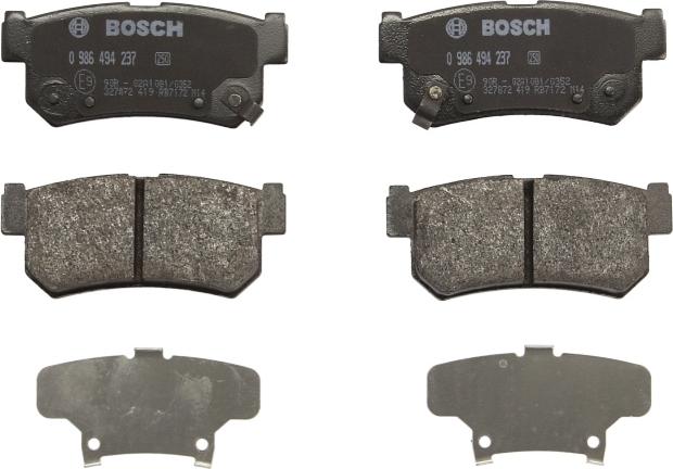 BOSCH 0 986 494 237 - Гальмівні колодки, дискові гальма autocars.com.ua