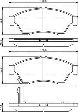 BOSCH 0 986 494 238 - Гальмівні колодки, дискові гальма autocars.com.ua