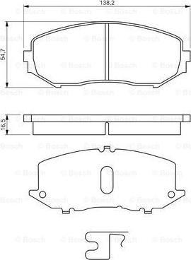 BOSCH 0 986 494 241 - Гальмівні колодки, дискові гальма autocars.com.ua