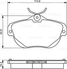 BOSCH 0 986 494 243 - Тормозные колодки, дисковые, комплект autodnr.net