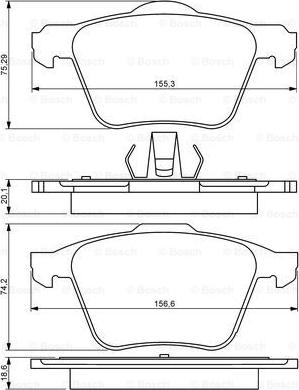 BOSCH 0 986 494 245 - Гальмівні колодки, дискові гальма autocars.com.ua