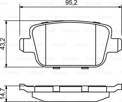 BOSCH 0 986 494 247 - Гальмівні колодки, дискові гальма autocars.com.ua