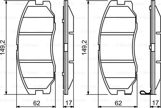 BOSCH 0 986 494 250 - Гальмівні колодки, дискові гальма autocars.com.ua