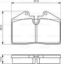 BOSCH 0 986 494 267 - Гальмівні колодки, дискові гальма autocars.com.ua