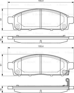 BOSCH 0 986 494 268 - Гальмівні колодки, дискові гальма autocars.com.ua