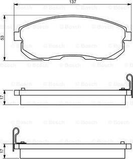 BOSCH 0 986 494 277 - Гальмівні колодки, дискові гальма autocars.com.ua