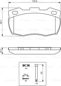 BOSCH 0 986 494 291 - Тормозные колодки, дисковые, комплект avtokuzovplus.com.ua