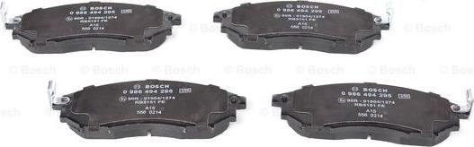 BOSCH 0 986 494 295 - ГАЛЬМІВНІ КОЛОДКИ autocars.com.ua