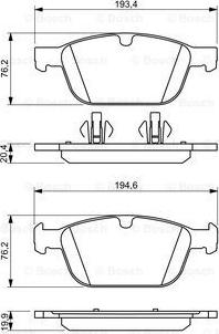 BOSCH 0 986 494 305 - Тормозные колодки, дисковые, комплект avtokuzovplus.com.ua