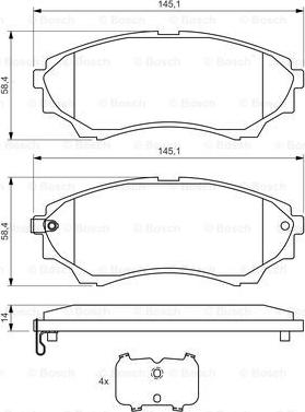 BOSCH 0 986 494 323 - гальмівні колодки. дискові autocars.com.ua