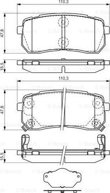 BOSCH 0 986 494 327 - Гальмівні колодки, дискові гальма autocars.com.ua