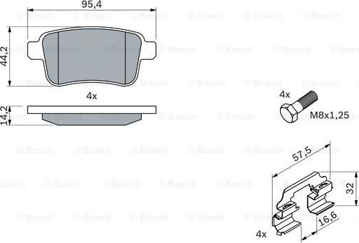 BOSCH 0 986 494 331 - Гальмівні колодки, дискові гальма autocars.com.ua