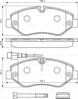 BOSCH 0 986 494 334 - Тормозные колодки, дисковые, комплект avtokuzovplus.com.ua