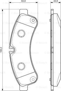 BOSCH 0 986 494 335 - Гальмівні колодки, дискові гальма autocars.com.ua