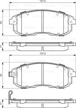 BOSCH 0 986 494 337 - Тормозные колодки, дисковые, комплект avtokuzovplus.com.ua