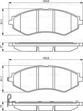 BOSCH 0 986 494 343 - Гальмівні колодки, дискові гальма autocars.com.ua