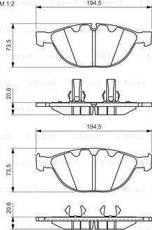 BOSCH 0 986 494 349 - ДИСКОВI КОЛОДКИ ПЕРЕДНI autocars.com.ua