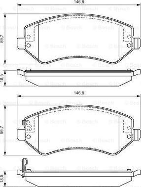 BOSCH 0 986 494 357 - Гальмівні колодки, дискові гальма autocars.com.ua