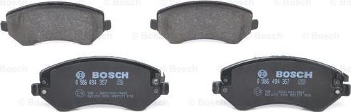 BOSCH 0 986 494 357 - Тормозные колодки, дисковые, комплект autodnr.net