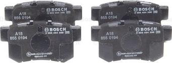 BOSCH 0 986 494 358 - Тормозные колодки, дисковые, комплект autodnr.net